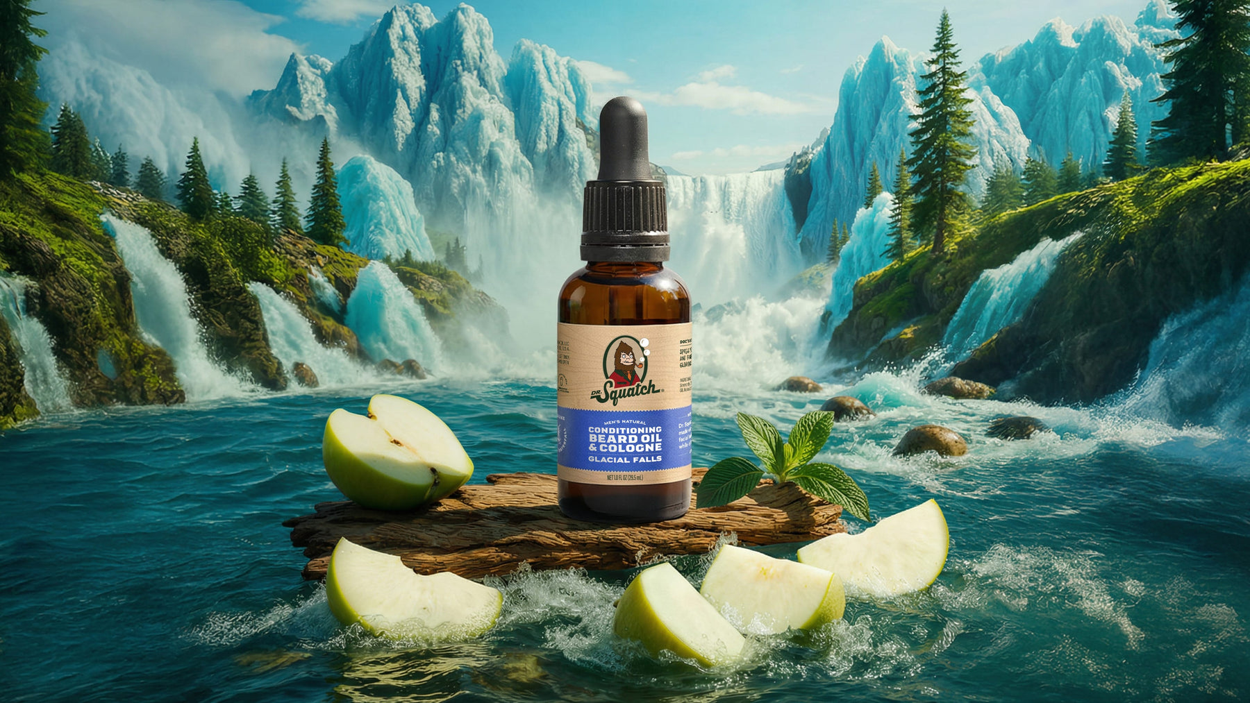 Conditioning Beard Oil & Cologne Glacial Falls - Bright Fresh Signature