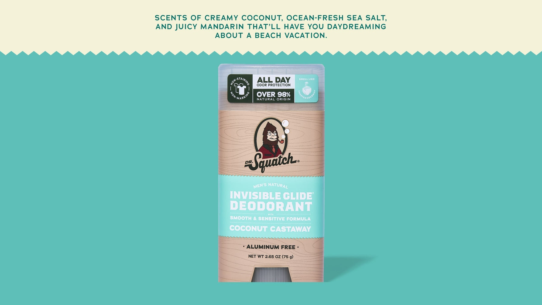 Coconut Castaway Invisible Glide Deodorant - Outdoor Active Glide