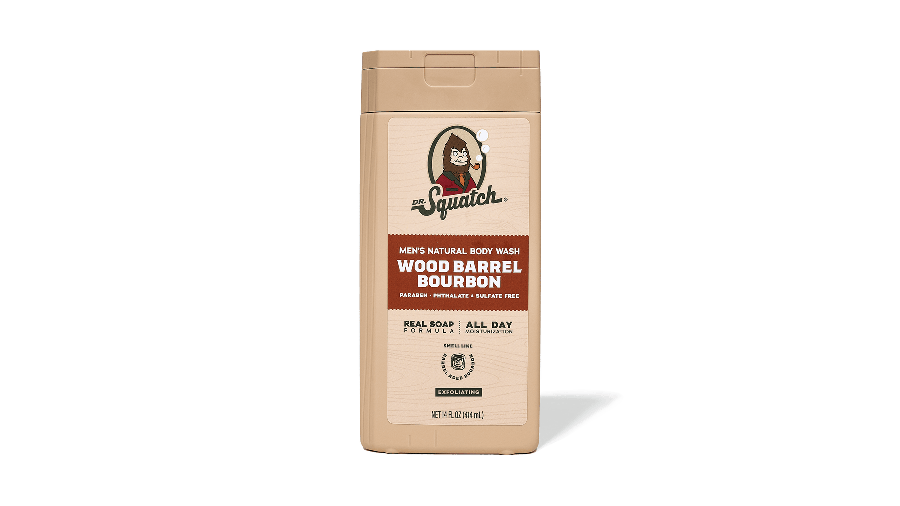 14 oz Wood Barrel Bourbon Exfoliating Body Wash - Rich Clean